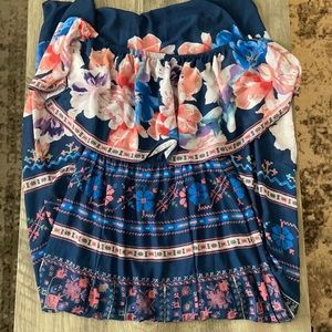 Off the shoulder Aztec and floral dress 🌸